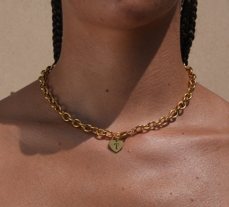 Gold Initial Choker
