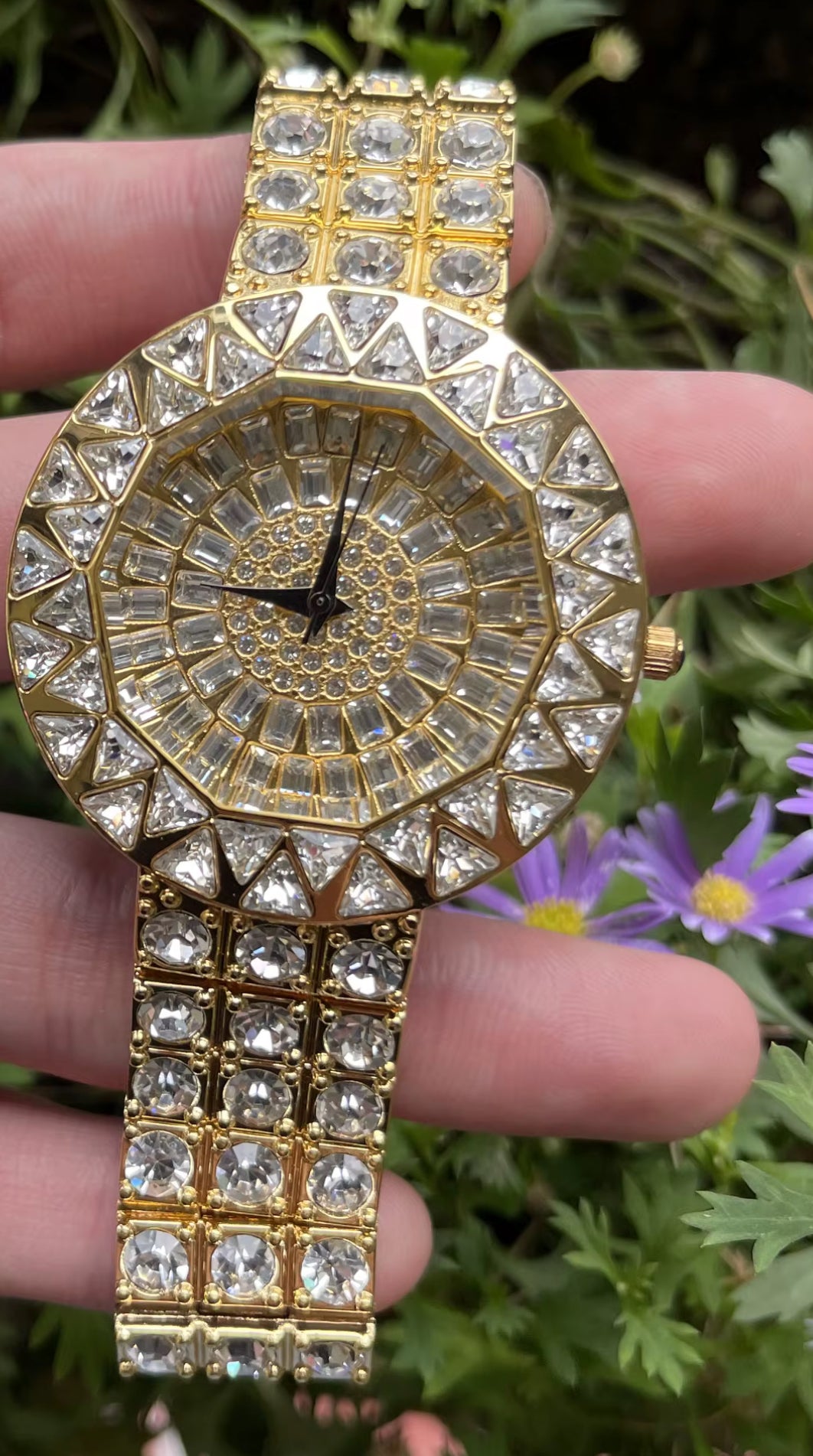Gold Crystal Watch
