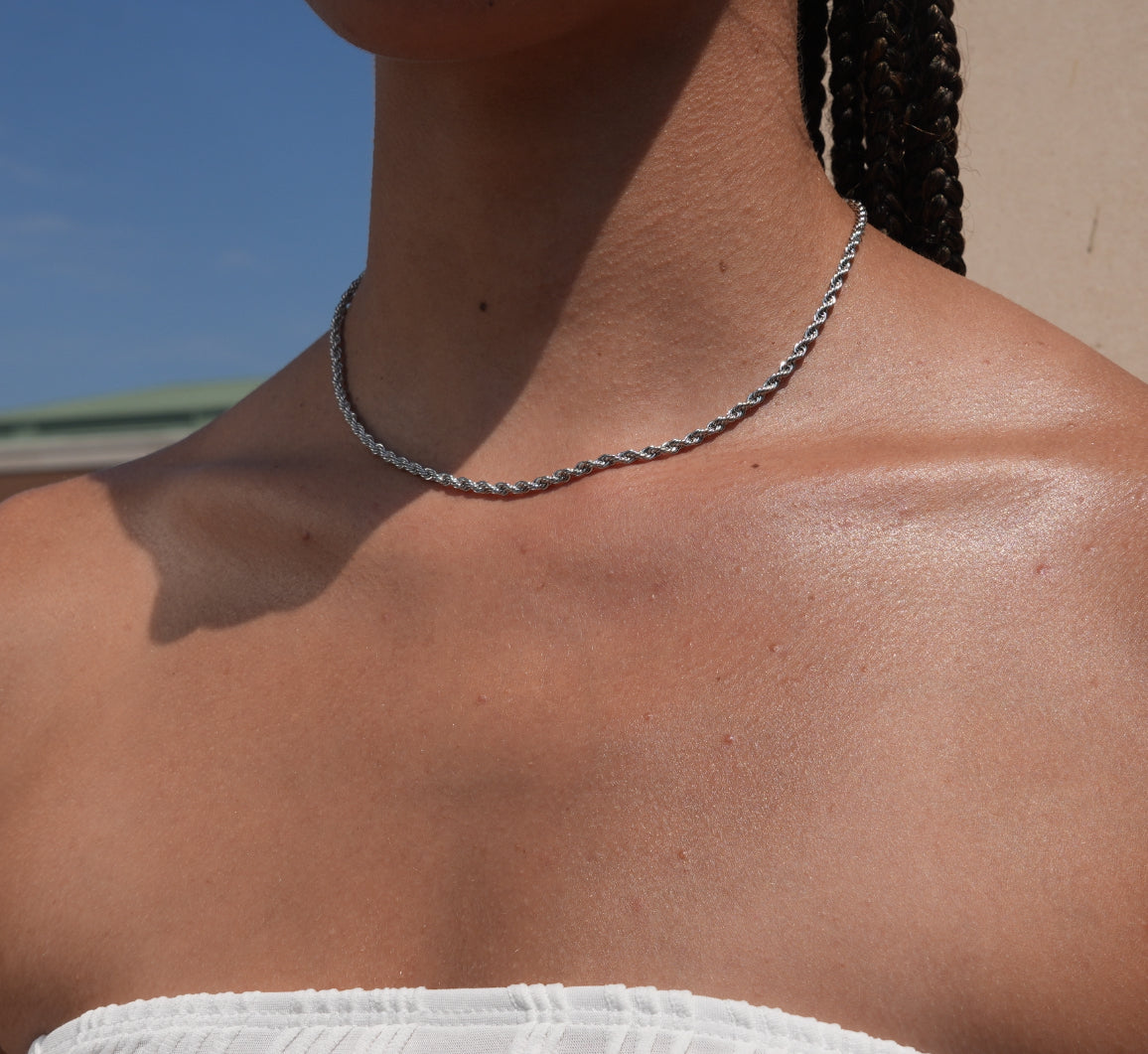 Silver Rope Necklace