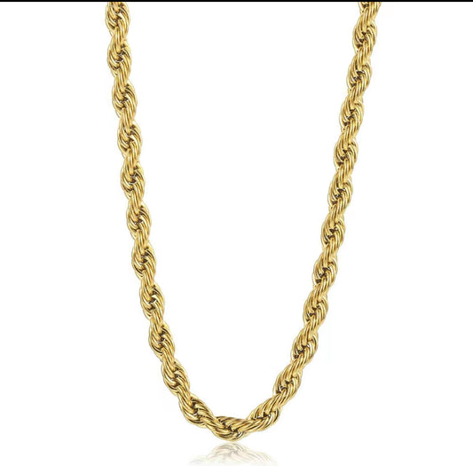 14k Gold Rope Necklace