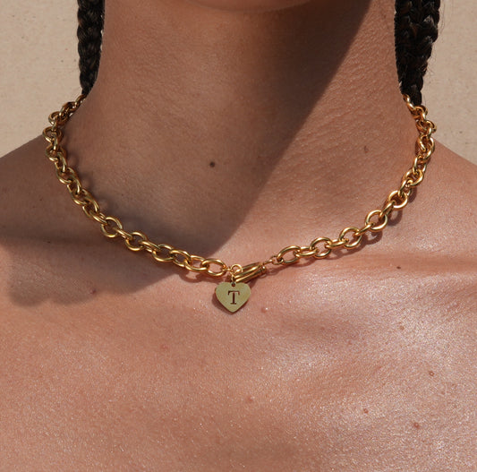 Gold Initial Choker