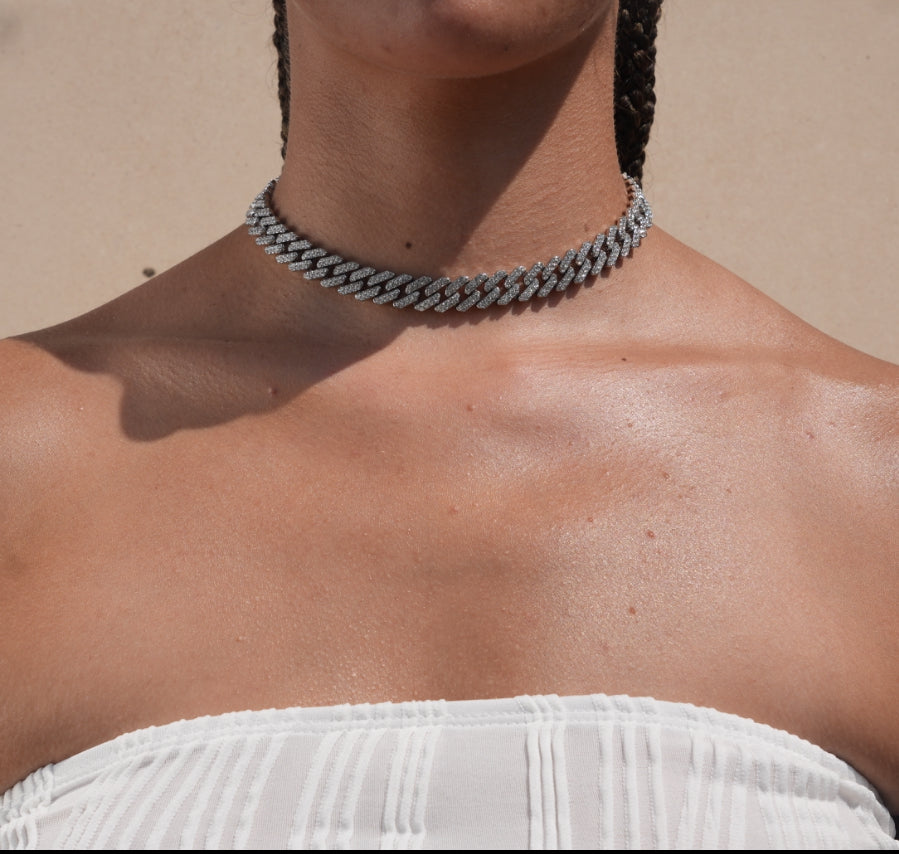 Dior cuban link choker hotsell