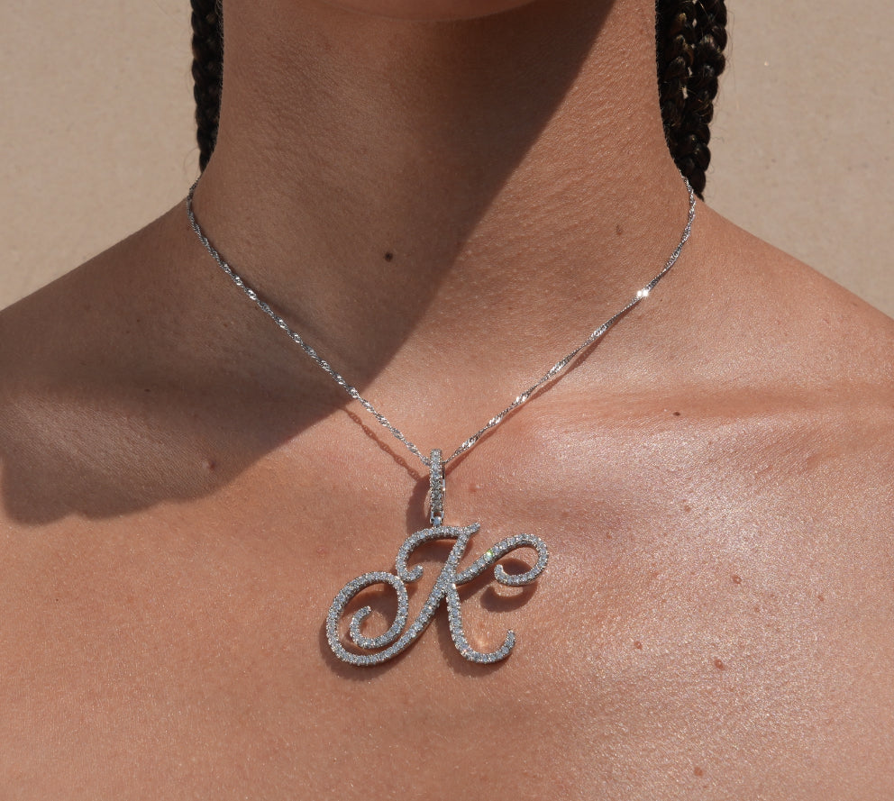 Diamond Initial Necklace