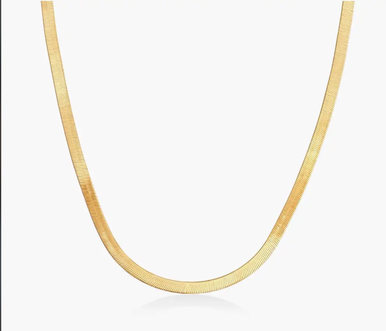 14k Herringbone Necklace