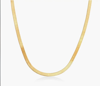 14k Herringbone Necklace