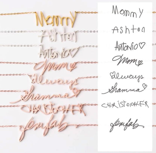 Custom handwriting Nameplate