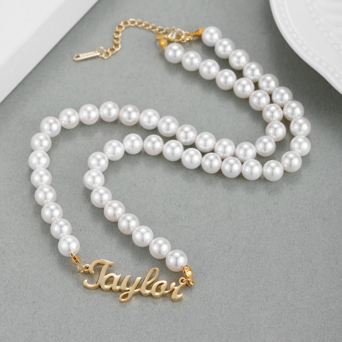 14k Pearl Nameplate