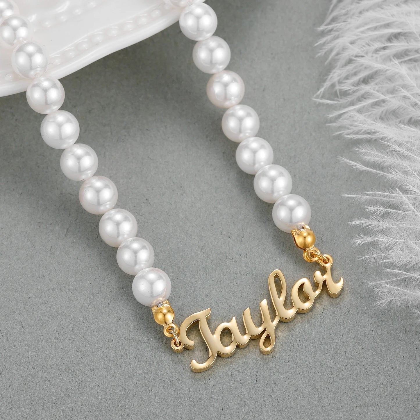 14k Pearl Nameplate