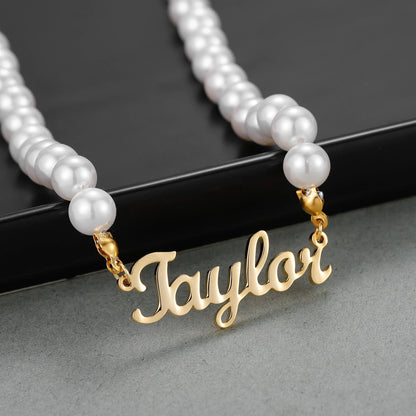 14k Pearl Nameplate