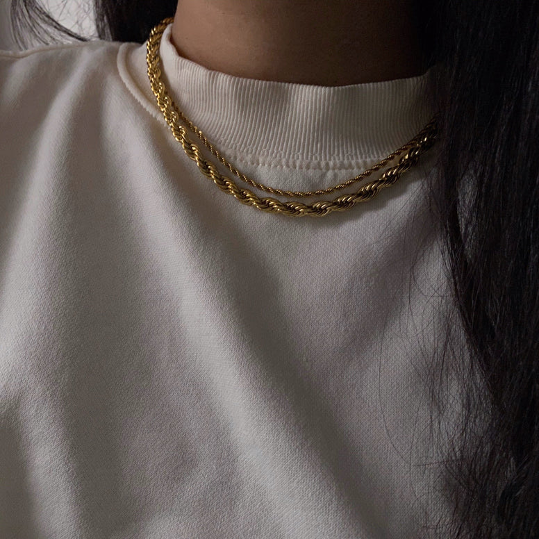 14k Gold Rope Necklace