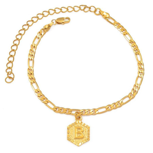 Gold Initial Anklet