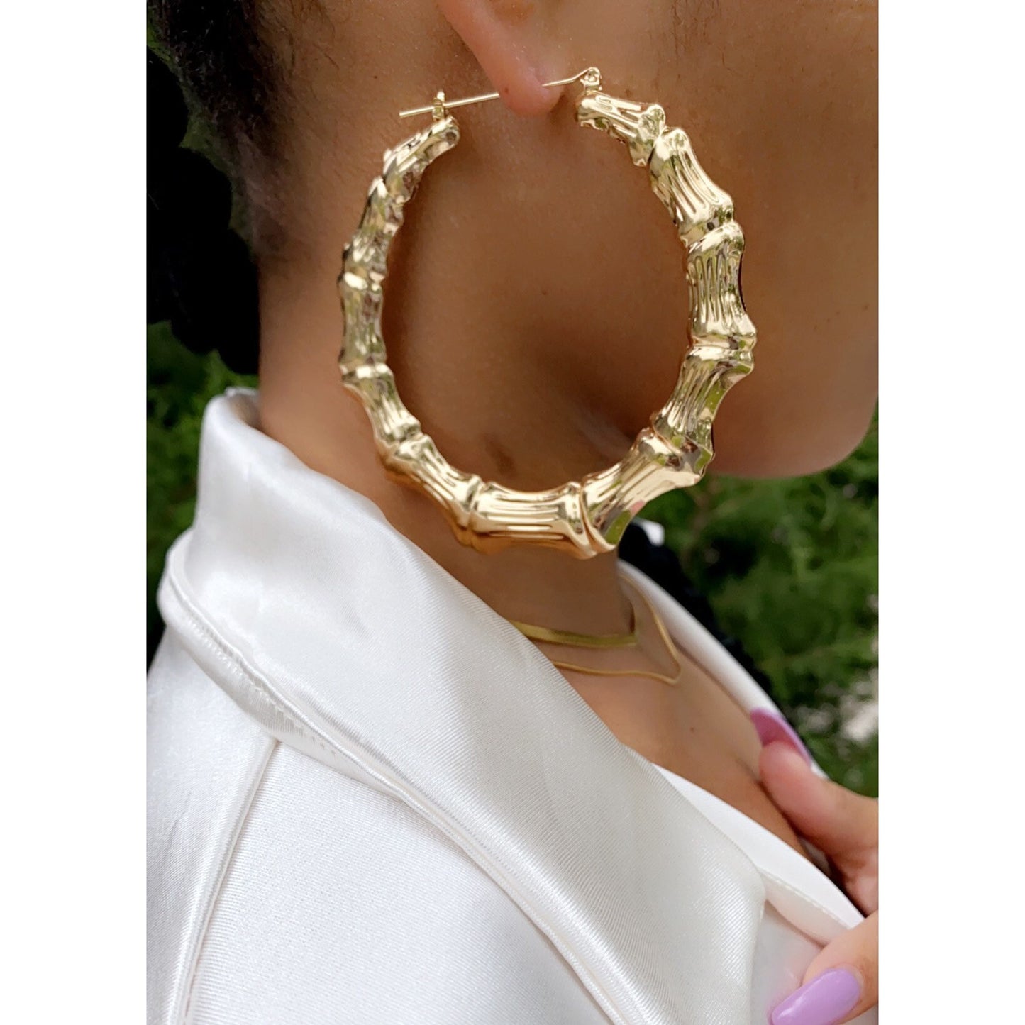 Big Bamboo 90s Gold Door Knocker Earrings