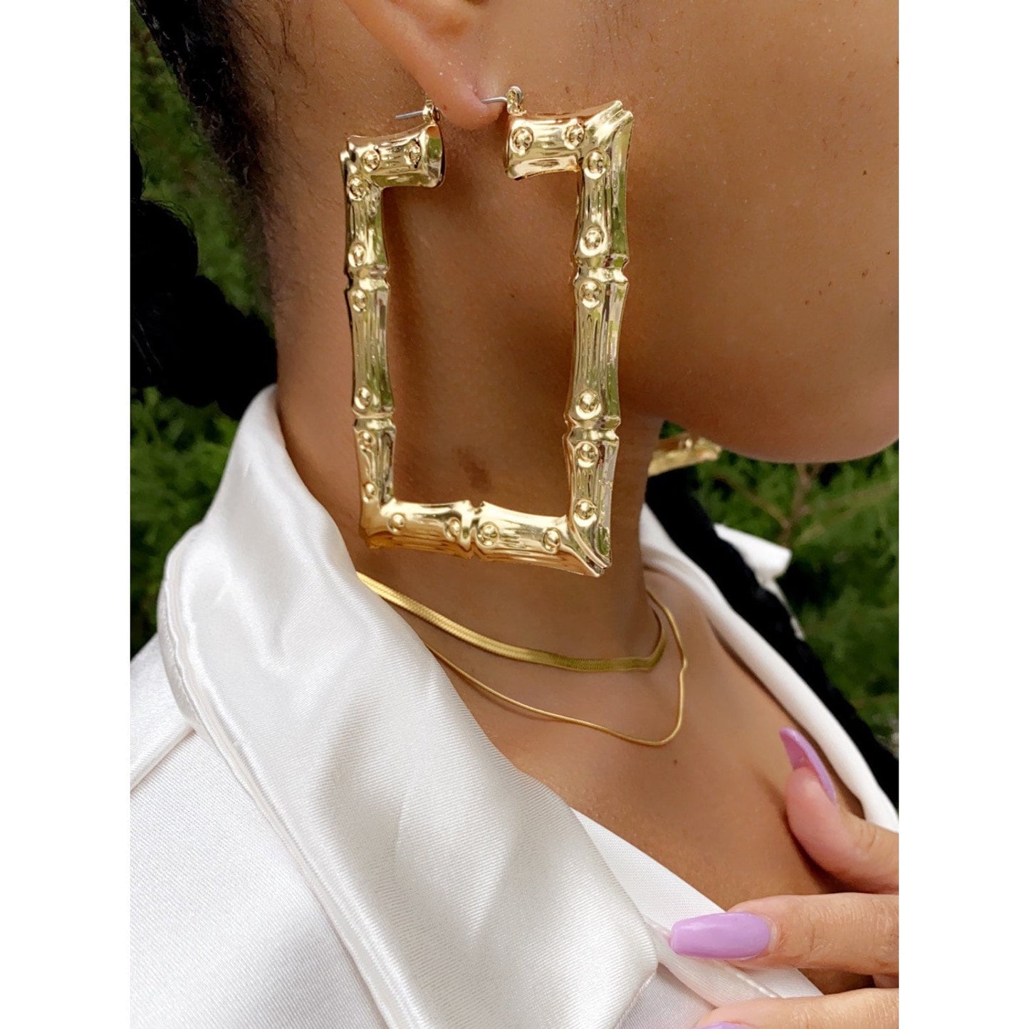 Big Bamboo 90s Gold Door Knocker Earrings