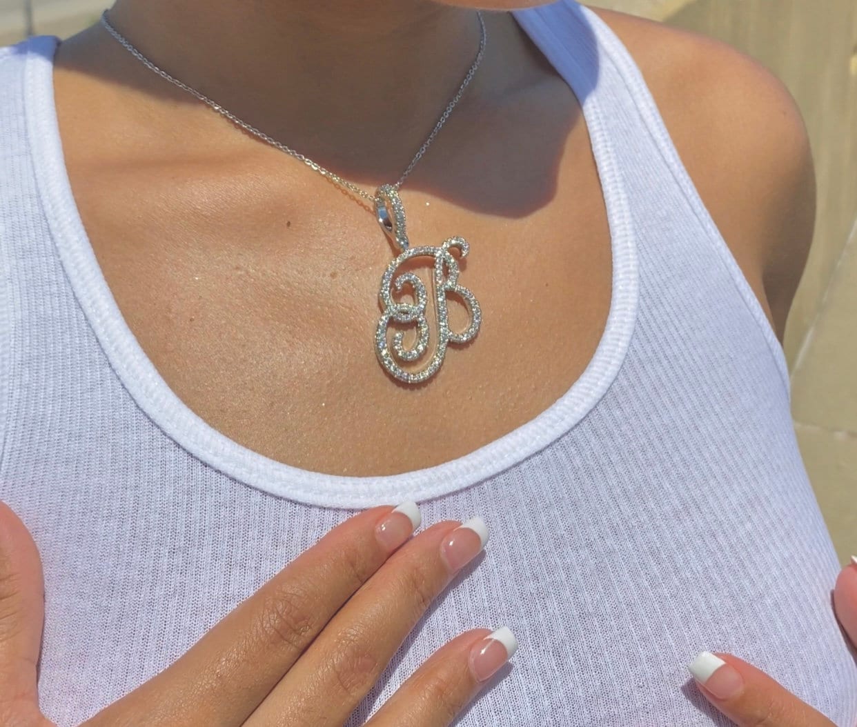 Diamond Initial Necklace