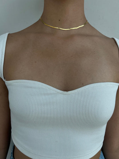 14k Herringbone Necklace